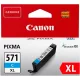 CANON® CLI-571C XL cián EREDETI TINTAPATRON, ~715 oldal ( cli571xl ) ( 0332C001 )
