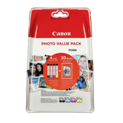 CANON® CL-571XL EREDETI TINTAPATRON Multipack Photo 4x11 ml (≈ 810+3x715 oldal) ( 0332C005 )