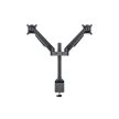 MULTIBRACKETS 2 karos asztali konzol, M VESA Gas Lift Arm Dual Black (15-32", max.VESA: 100x100 mm, 10 kg)