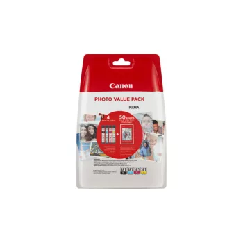   CANON® CLI-581 BCMY 4db-os EREDETI TINTAPATRON multipakk+50db fotópapír (≈ 965 oldal) ( 2106C005 )