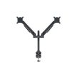 MULTIBRACKETS 2 karos asztali konzol, M VESA Gas Lift Arm Dual Black HD (15-32", max.VESA: 100x100 mm, 21 kg)