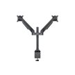 MULTIBRACKETS 2 karos asztali konzol, M VESA Gas Lift Arm Dual Black HD (15-32", max.VESA: 100x100 mm, 21 kg)