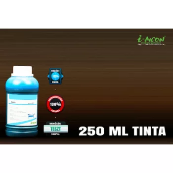   Univerzális utántöltő tinta Brother, Canon, HP, Lexmark tintapatronokhoz, VILÁGOS CIÁN / CYAN színű 250 ml-es i-AICON™ ► Legális! ◄