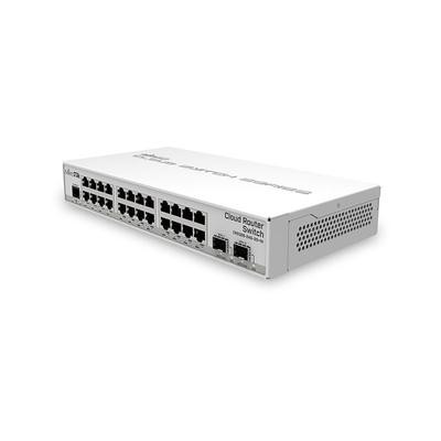 MIKROTIK Cloud Router Switch 24x1000Mbps + 2x10Gbps SFP+, Menedzselhető, Asztali - CRS326-24G-2S+IN