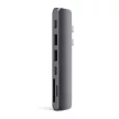 Satechi Aluminium TYPE-C PRO Hub (HDMI 4K,PassThroughCharging,2x USB3.0,2xSD,ThunderBolt 3) - Space Grey