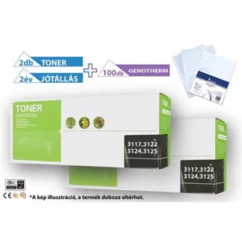   2+1 db-os PAKK, Xerox -hoz ►2 db 3117 FEKETEUTÁNGYÁRTOTT toner 3122/3124/3125 ◄ +1 csomag (100db) lefűzhető genotherm (bugyi),  (2X~3000 oldalas)
