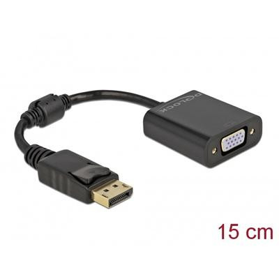 DELOCK Átalakító DisplayPort 1.2 male > VGA female fekete