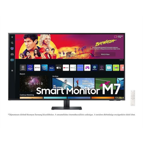 SAMSUNG Smart VA 43" monitor M7, 3840x2160, 16:9, 300cd/m2, 4ms, 2xHDMI/3xUSB/USB-C/WiFi/Bluetooth, hangszóró
