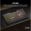 CORSAIR Vezeték Nélküli Billentyűzet Gaming, K70 MAX RGB, Mechanikus, MGX switch, fekete