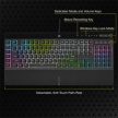 CORSAIR Vezetékes Billentyűzet Gaming, K55 RGB PRO XT, 6 programozható billentyű, Cseppálló, Csuklótámasz, US, fekete