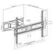 SBOX Fali konzol PLB-3646-2, WALL MOUNT (37-80", max. 40kg, max.VESA: 600x400 mm)
