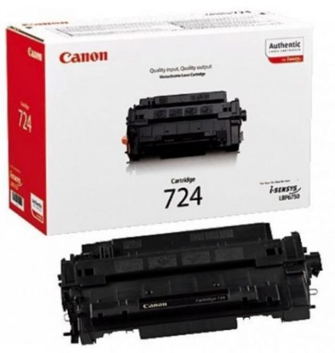 Canon CRG-724 fekete eredeti toner, 6K (≈6000 oldal)