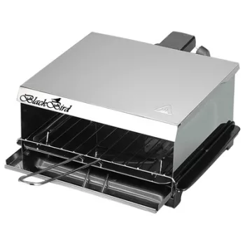   Retro party grill és melegszendvicssütő, beltéri és kültéri használatra, olajleeresztő, 800W