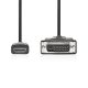 Nedis HDMI - DVI-D 24+1p kábel, 1080p, hossz 2m, CCGL34800BK20
