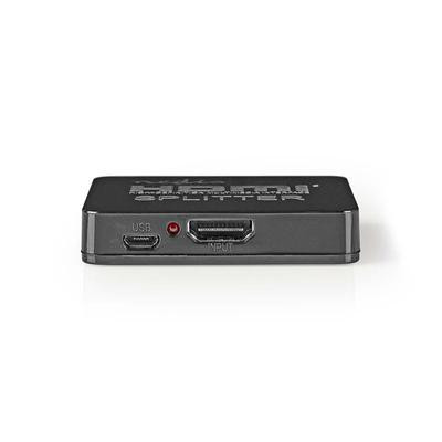 Nedis HDMI splitter, 1 x HDMI be - 2 x HDMI ki, HDMI1.4 (4K 30Hz), VSPL34002BK