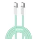 COLORWAY Kábel Type-C CW-CBPDCC061-G, fonott pamut, PD Fast Charging 60W, 3,0A 1M zöld