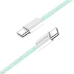 COLORWAY Kábel Type-C CW-CBPDCC061-G, fonott pamut, PD Fast Charging 60W, 3,0A 1M zöld