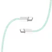 COLORWAY Kábel Type-C CW-CBPDCC061-G, fonott pamut, PD Fast Charging 60W, 3,0A 1M zöld