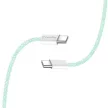COLORWAY Kábel Type-C CW-CBPDCC061-G, fonott pamut, PD Fast Charging 60W, 3,0A 1M zöld
