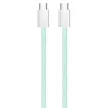 COLORWAY Kábel Type-C CW-CBPDCC061-G, fonott pamut, PD Fast Charging 60W, 3,0A 1M zöld