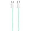 COLORWAY Kábel Type-C CW-CBPDCC061-G, fonott pamut, PD Fast Charging 60W, 3,0A 1M zöld