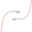 COLORWAY Kábel Type-C CW-CBPDCC061-P, fonott pamut, PD Fast Charging 60W, 3,0A 1M rózsaszín