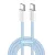 COLORWAY Kábel Type-C CW-CBPDCC061-BL, fonott pamut, PD Fast Charging 60W, 3,0A 1M kék
