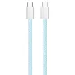 COLORWAY Kábel Type-C CW-CBPDCC061-BL, fonott pamut, PD Fast Charging 60W, 3,0A 1M kék