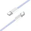 COLORWAY Kábel Type-C CW-CBPDCC061-PU, fonott pamut, PD Fast Charging 60W, 3,0A 1M lila