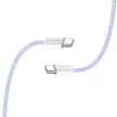 COLORWAY Kábel Type-C CW-CBPDCC061-PU, fonott pamut, PD Fast Charging 60W, 3,0A 1M lila