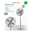 NORDIC HOME FT-562 fém állóventilátor, 3 év garancia, erős stabil kivitel, átmérő: 45 cm, teljesítmény: 60W, 3 fokozat
