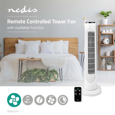 Nedis FNTR13CWT40 torony ventilátor, távirányító