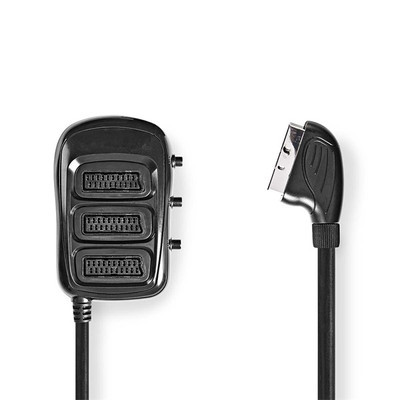 Nedis CVGB31835BK05 Scart kapcsoló, 3x eloszó, 0,50m