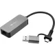 SANDBERG USB-C/A 2.5 GbE RJ45 adapter,  USB-C and USB-A Compatibility,  Ultra-Fast 2.5 Gbps Speeds, 5 év garancia