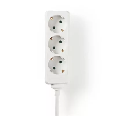 Nedis EXSO315F1WTB földelt 3 aljzatos elosztó, 1,5m, H05VV-F 3G1,5mm2, 3680 W | 16 A