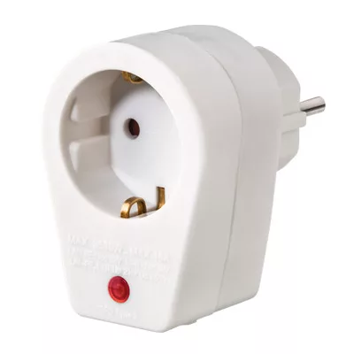 HAMA 223323, FIP HÁLÓZATI TÚLFESZÜLTSÉG VÉDŐ ADAPTER, FEHÉR
