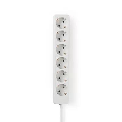Nedis ESOC630F1WT 6 aljzatos elosztó, 3 m, 3680 W, 16 A, fehér