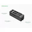 APC Back-UPS, 1050VA/600W Floor/Wall Mount, 230V, 8x Schuko CEE 7/3 outlets, USB Type A+C Port, User Replaceable Battery