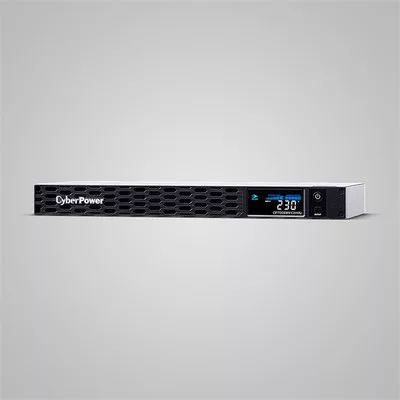 CYBERPOWER UPS, 6xC13,1xUSB 700VA 420W Aktív PFC,tiszta színuszos szünetmentes,LINE-INTERAKTÍV, AVR,színes LCD, 1U rack