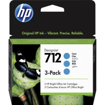   HP Nr.712 (3ED77A) 3 pakk eredeti cián TINTAPATRON / INK CARTRIDGE, 3x29ml
