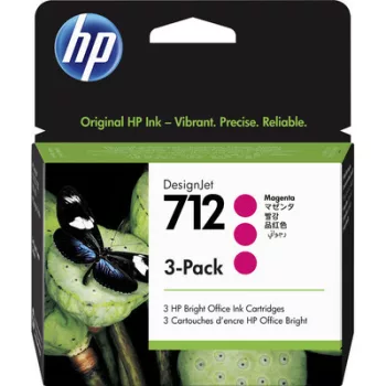   HP Nr.712 (3ED78A) 3 pakk eredeti magenta TINTAPATRON / INK CARTRIDGE, 3*29ml