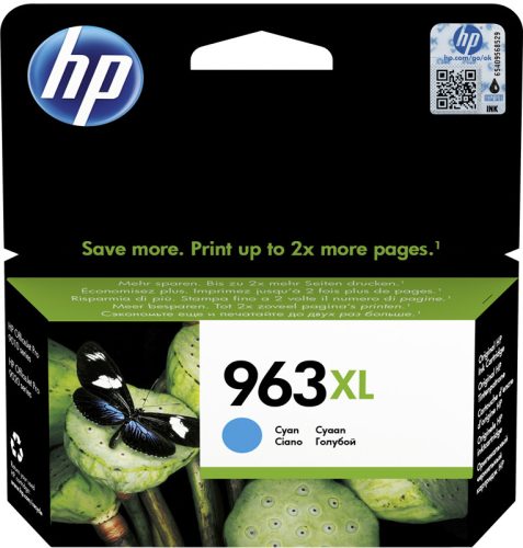 HP Nr.963XL (3JA27AE) eredeti cián tintapatron, ~1600  oldal