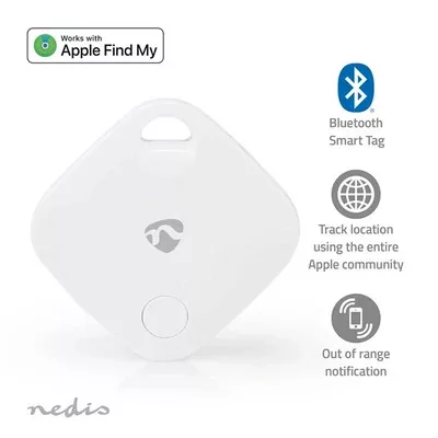 Nedis BTTAG10WT Kulcskereső, Kompatibilis a következőkkel: Apple Find My App | Elemmel működik | 1x CR2032 | Bluetooth