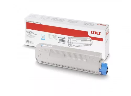 OKI MC853/MC873 cián eredeti toner 7,3K (45862839) ~7300 oldal