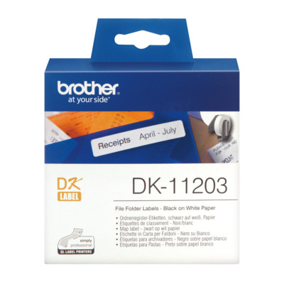 Címkenyomtató etikett szalag (DK Label), 17 mm x 87 mm, öntapadó, Brother (DK-11203)