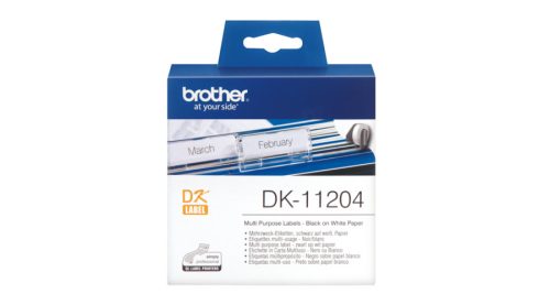 Címkenyomtató etikett szalag (DK Label), 17 mm x 54 mm, öntapadó, Brother (DK-11204)
