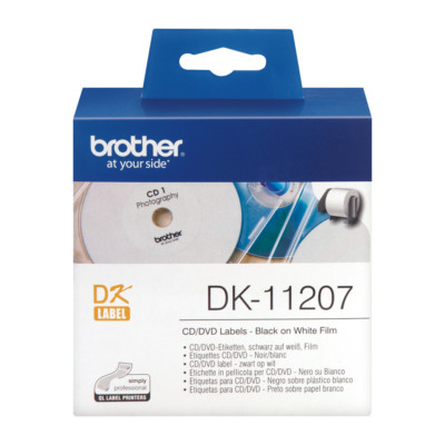 Címkenyomtató etikett szalag (DK Label), 58 mm átmérőjű , öntapadó, Brother (DK-11207)