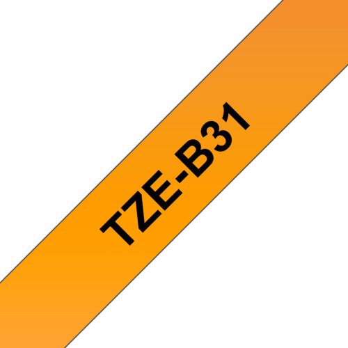 Feliratozógép szalag, 12mm x 5m, BROTHER, narancs-fekete (TZE-B31)