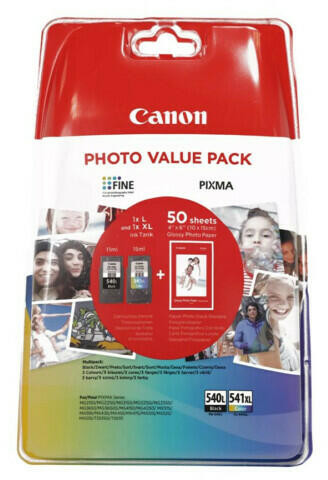 CANON® PG-540L/CL-541XL ( fekete+színes ) EREDETI TINTAPATRON multipakk+50db fotópapír, ~300/400 oldal ( 5224B007 )
