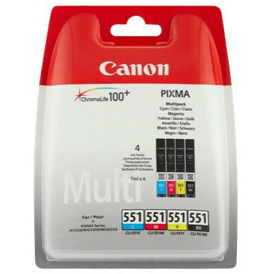 CANON® CLI-551 EREDETI TINTAPATRON Multipack 4x7 ml ( 6509B009 )